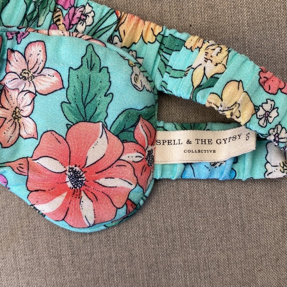 Spell 3 piece Vintage Sayulita Bralette (m) Bloomers (L) and Sleep Mask - Picture 4 of 11